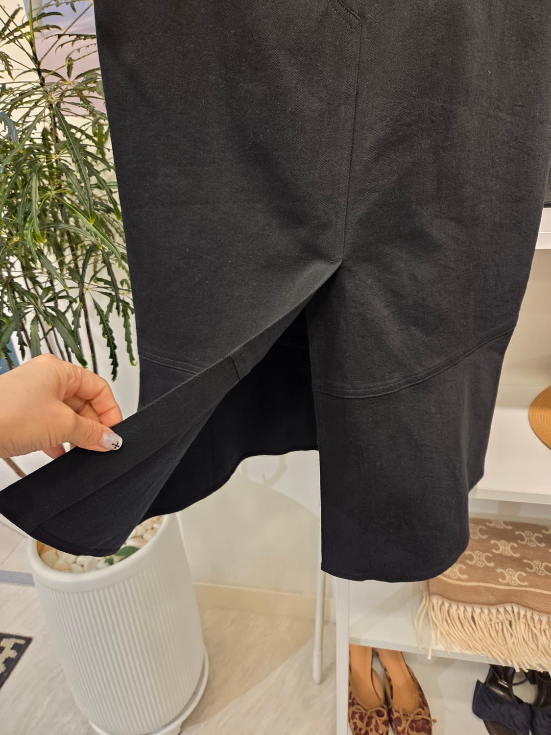 TIME 타임 비대칭 가죽 스커트 상품이미지6