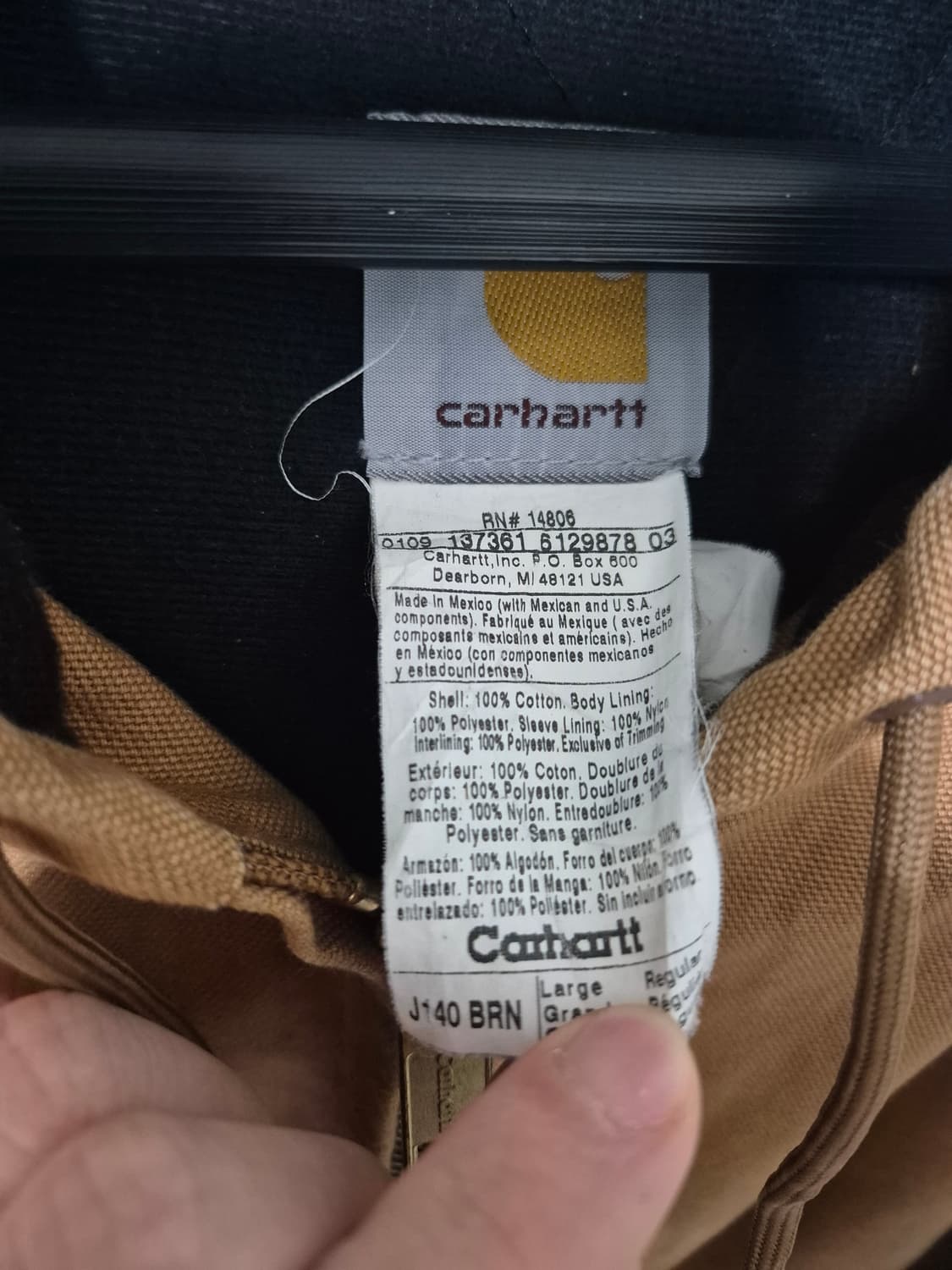 칼하트 J140 액티브 자켓 L 상품이미지3