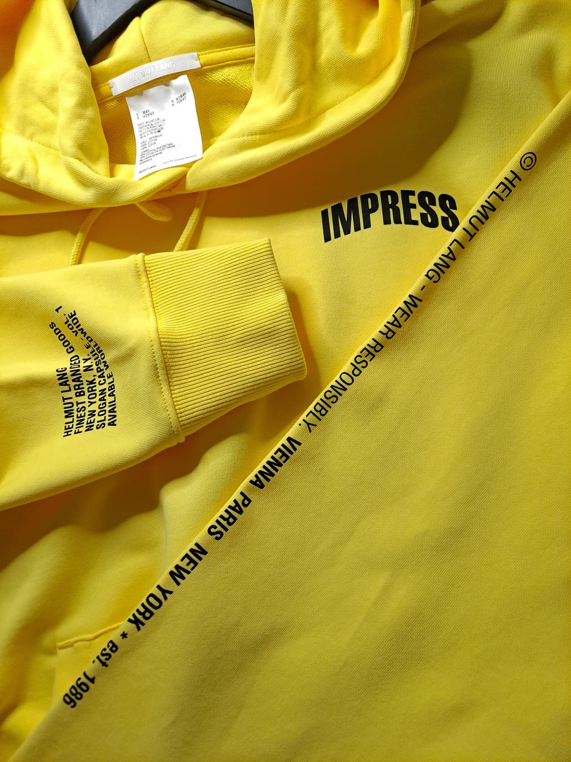 HELMUT LANG 헬무트랭 - 암홀 라인 백로고 프린팅 후디 105  상품이미지4