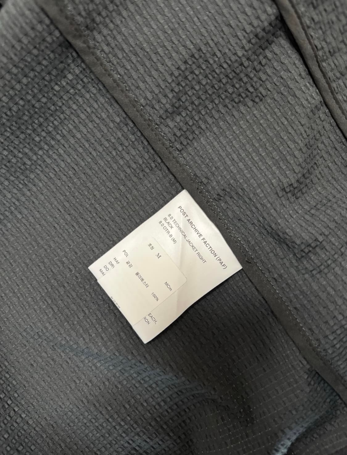 [M] 포스트아카이브팩션 8.0 테크니컬 자켓 블랙 상품이미지5