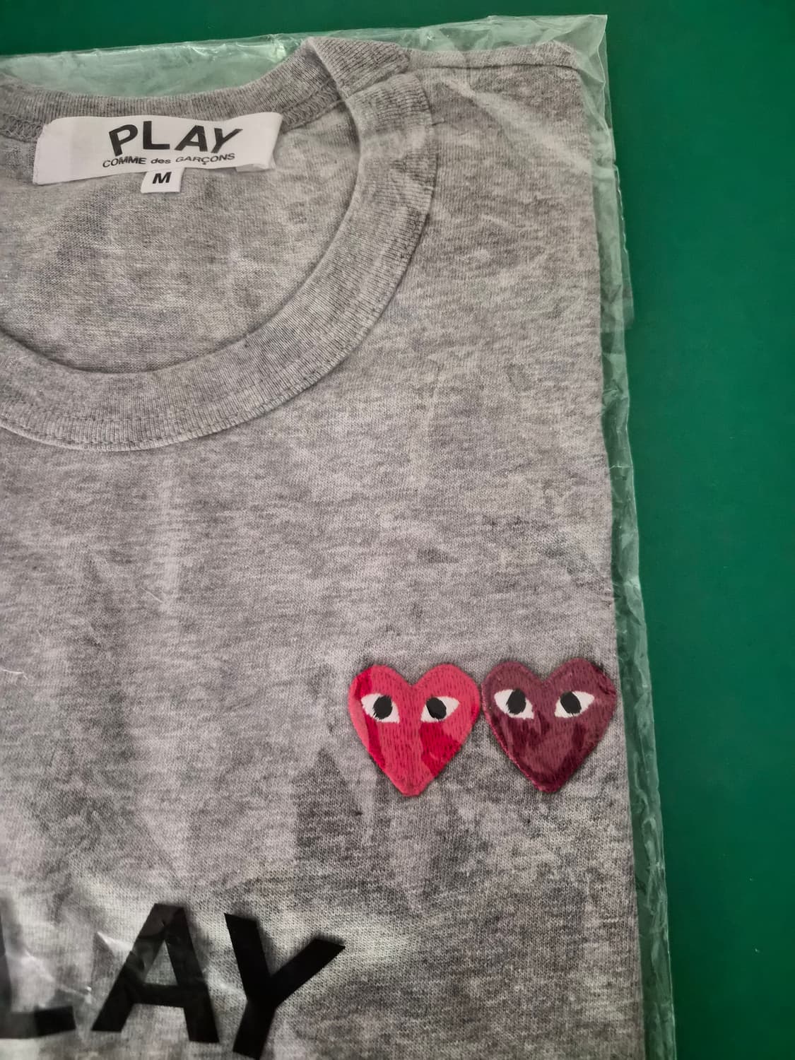 꼼데가르송 PLAY 반팔티 그레이 M 상품이미지2