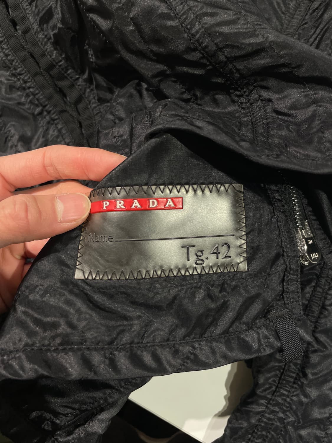 프라다 블랙 코르셋 라이더 씬 자켓 상품이미지8