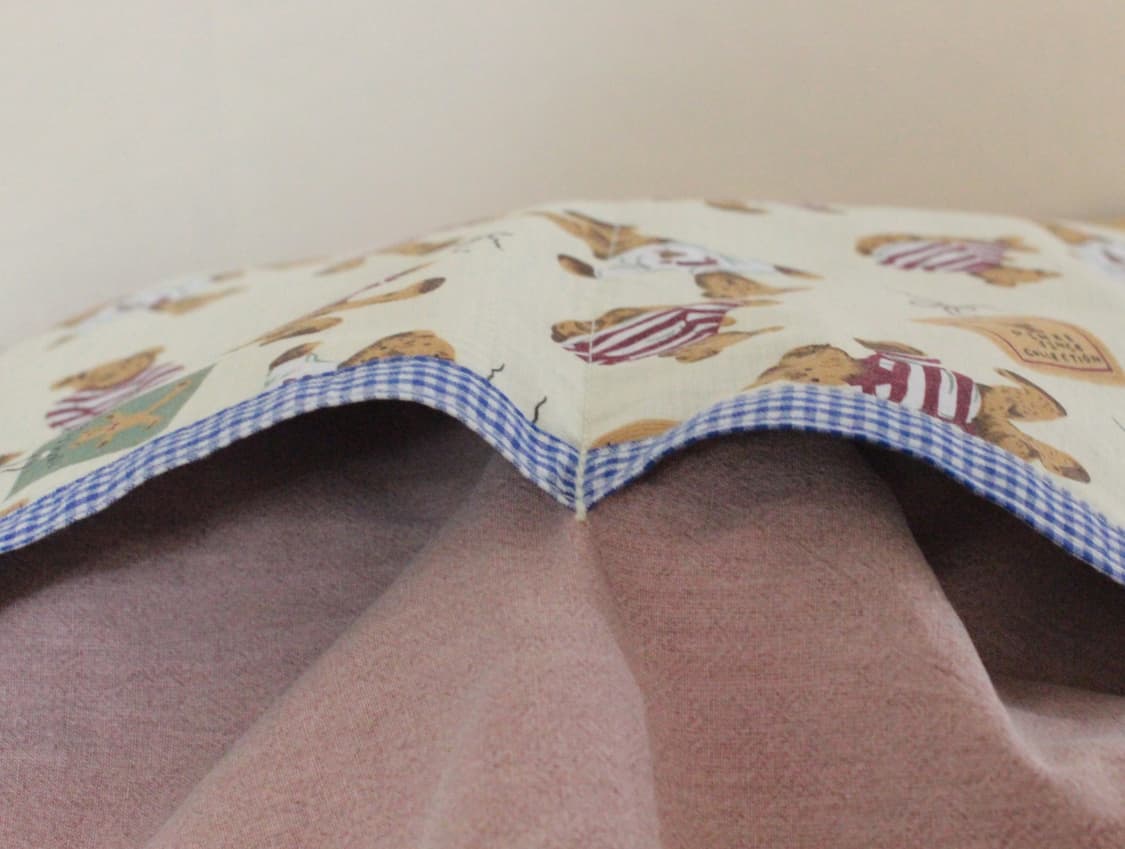 (잠시할인중) 핸드메이드 곰무늬 2포켓 핑크 가방 상품이미지8