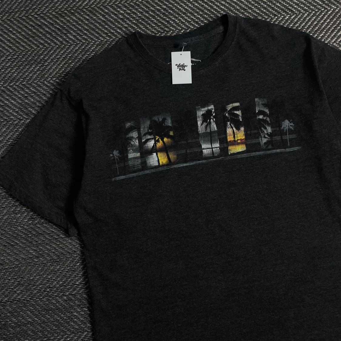 빈티지 팜트리 프린팅 박시핏 티셔츠o 3610 상품이미지3