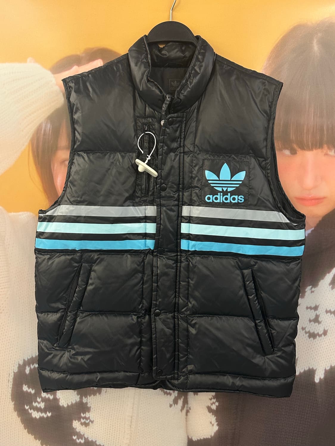 ADIDAS 아디다스 블루블랙 패딩조끼 상품이미지1