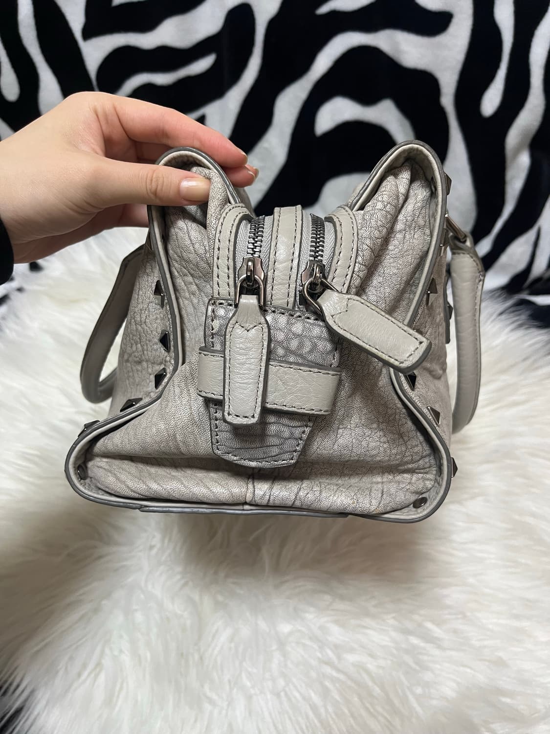 vintage studded grey bag 상품이미지6