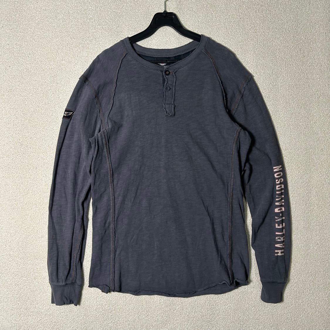  (S) 할리데이비슨 빈티지 헨리넥 롱슬리브 티셔츠 상품이미지5