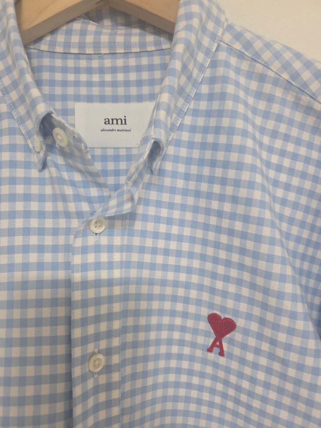 AMI 아미 깅엄 체크 셔츠 40 100~105 상품이미지2