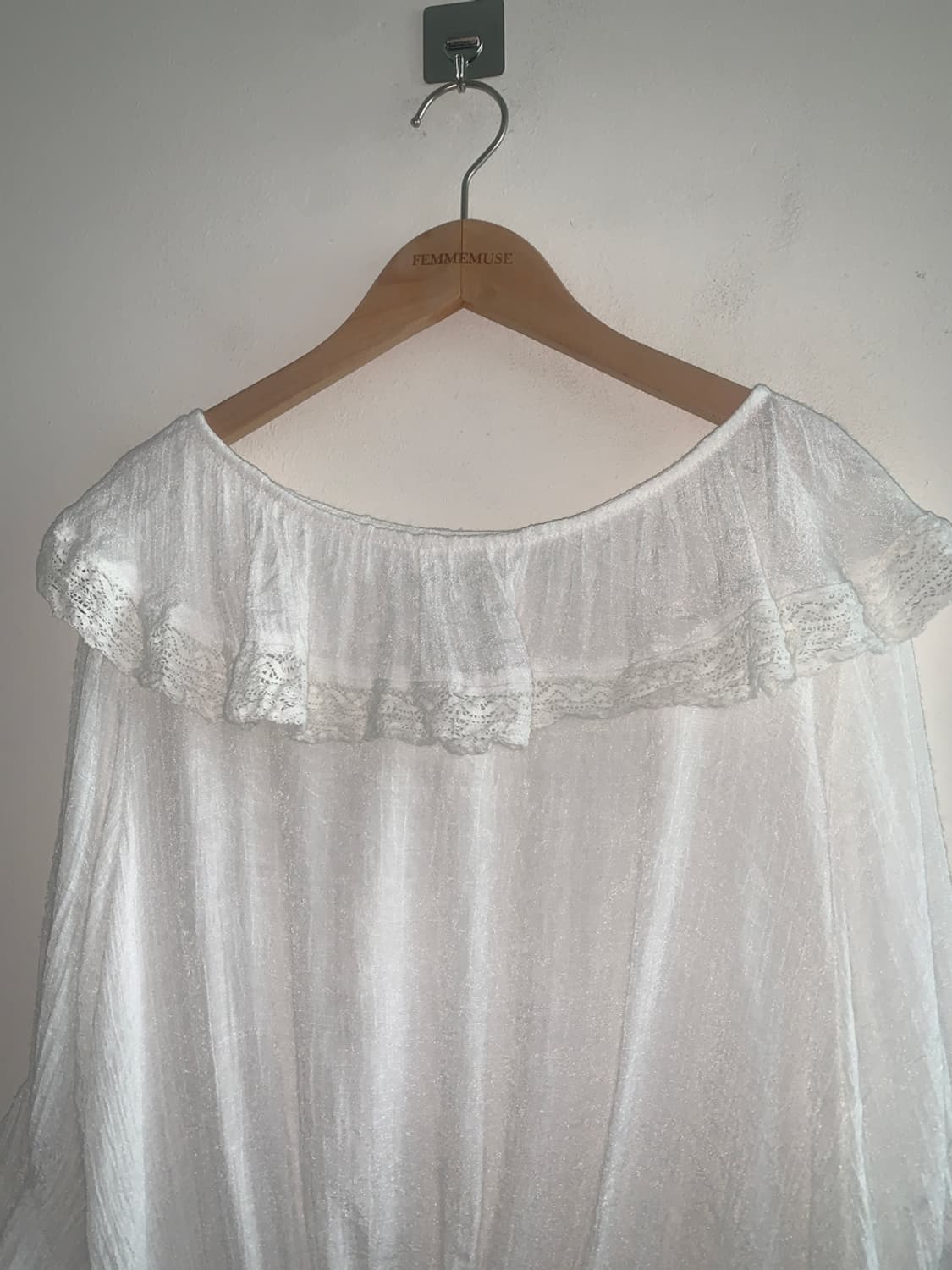 Leah lace ruffle blouse 상품이미지3