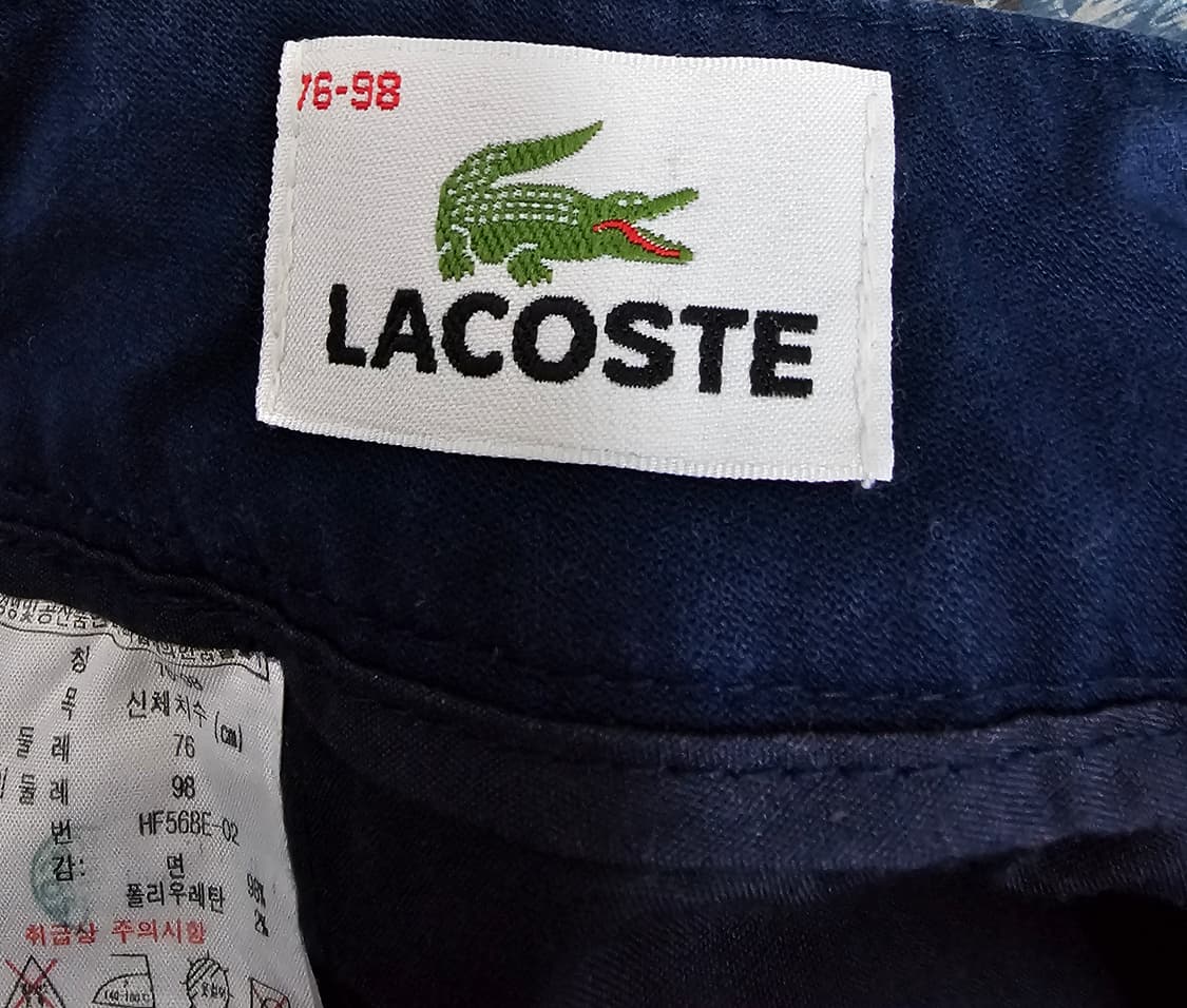 라코스테 여성 네이비 코튼팬츠 76 상품이미지4