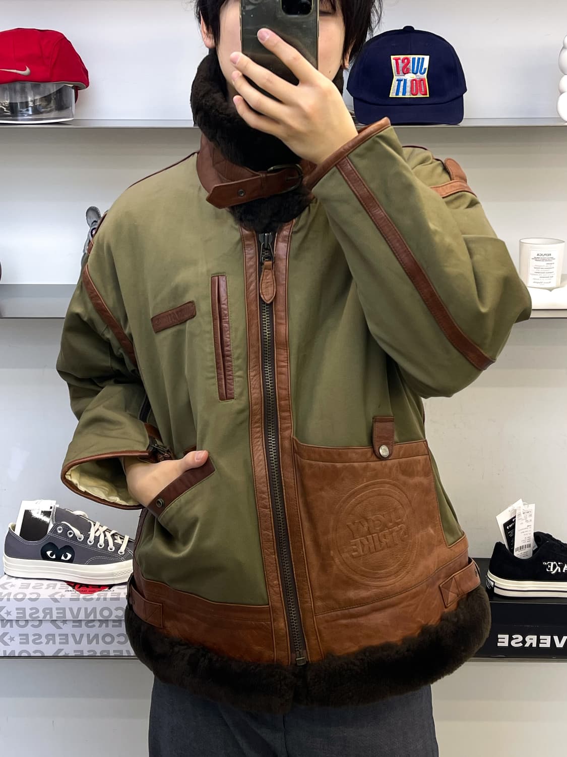 럭키 스트라이크 U.S.A.F 타입 B-3 홀스하이드 무스탕 상품이미지2