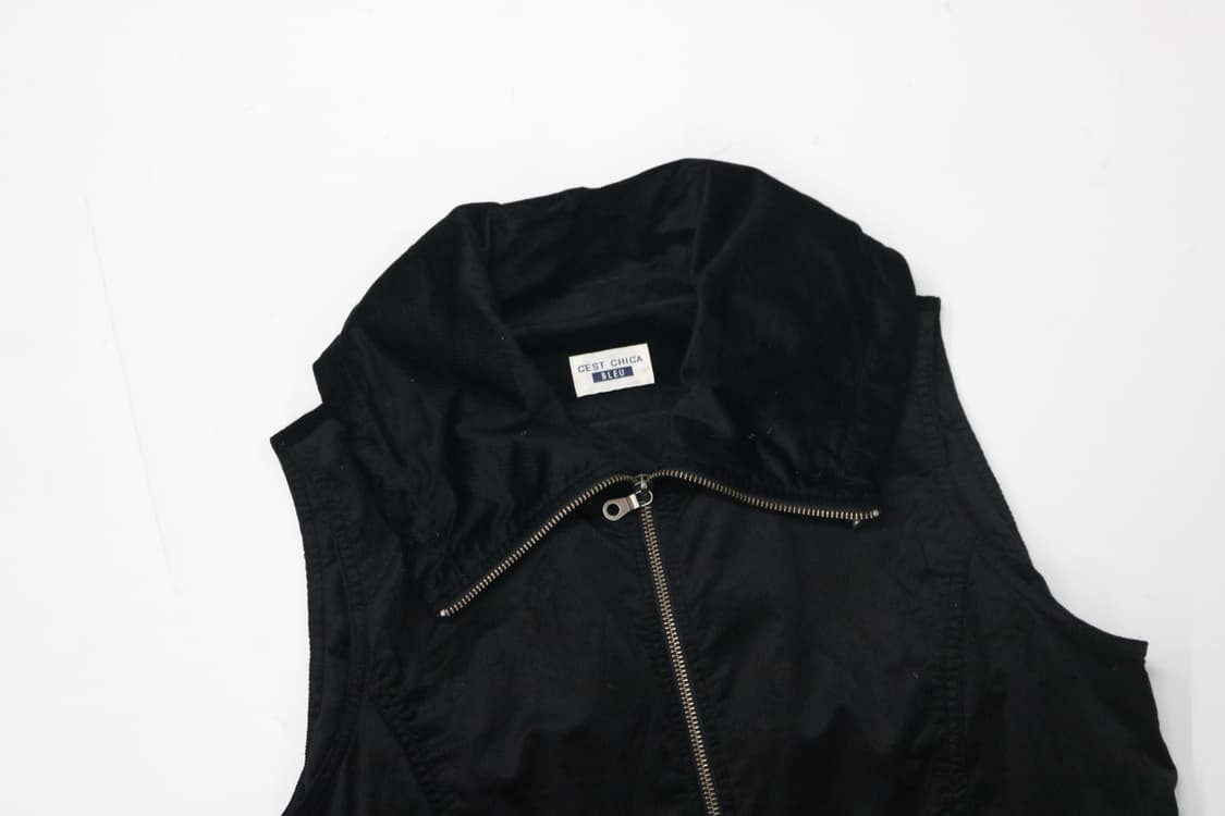 EST CHICA BLEU 쎄 시카 블루 빈티지 코듀로이 집업 베스트 상품이미지3