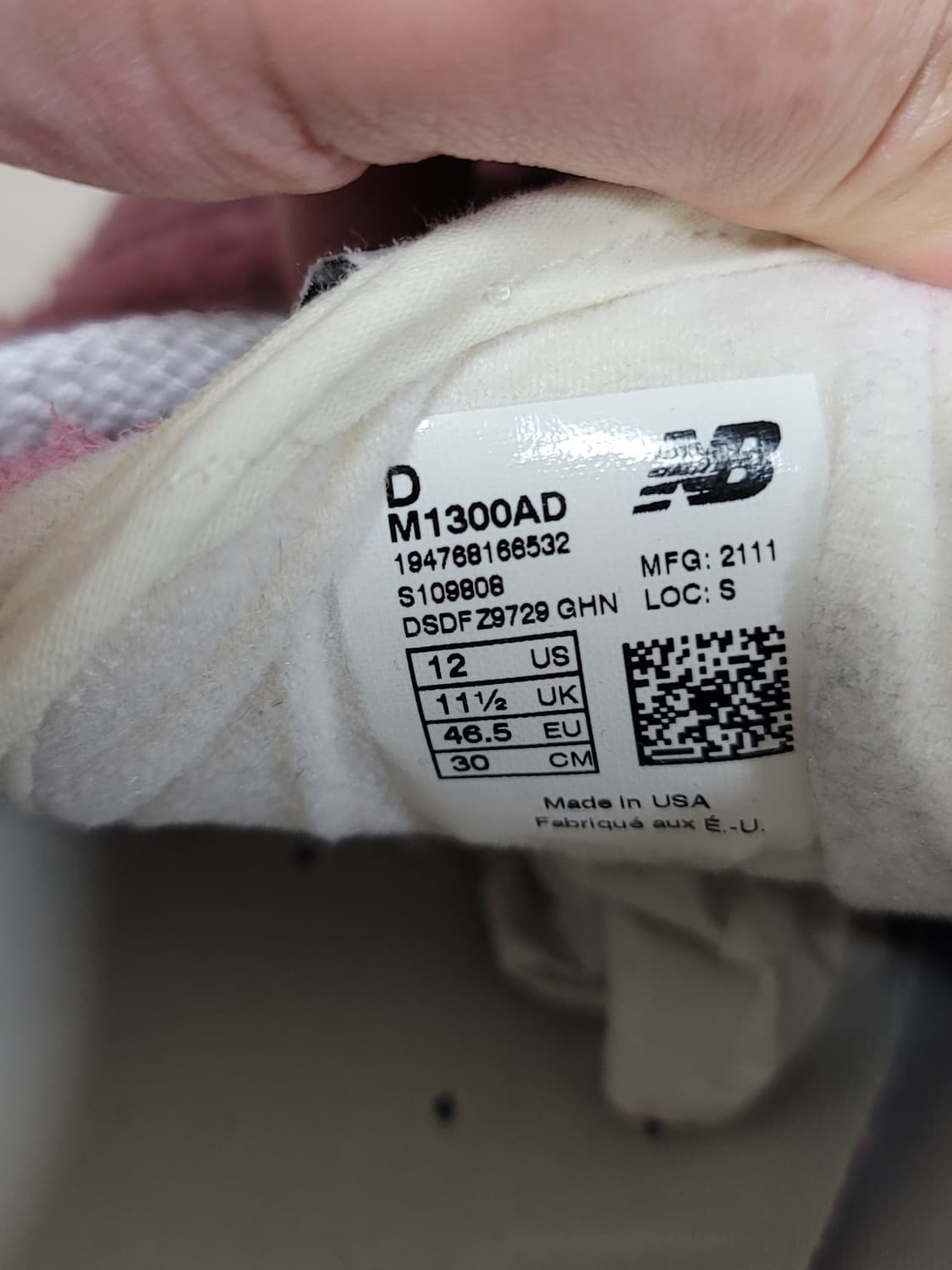 [300] <상태최상> 뉴발란스x에임레온도르1300 더스티핑크 상품이미지6