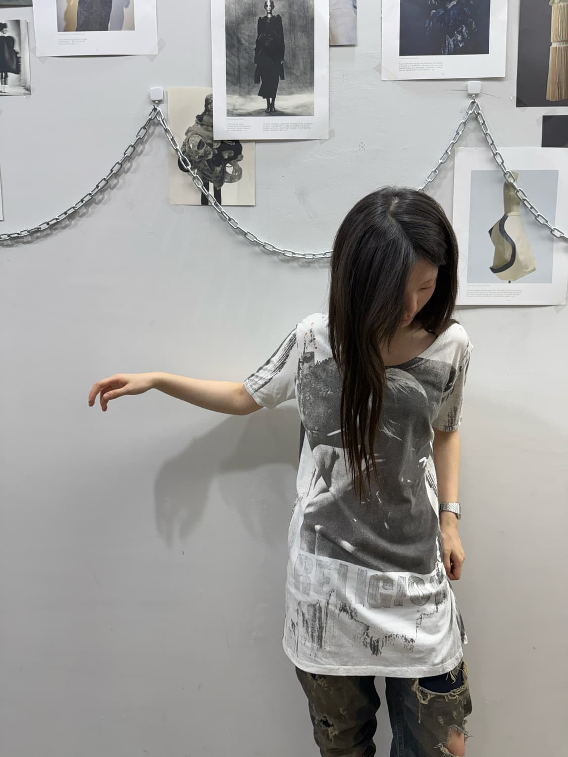 릴리전 그런지 실루엣 티셔츠 상품이미지5