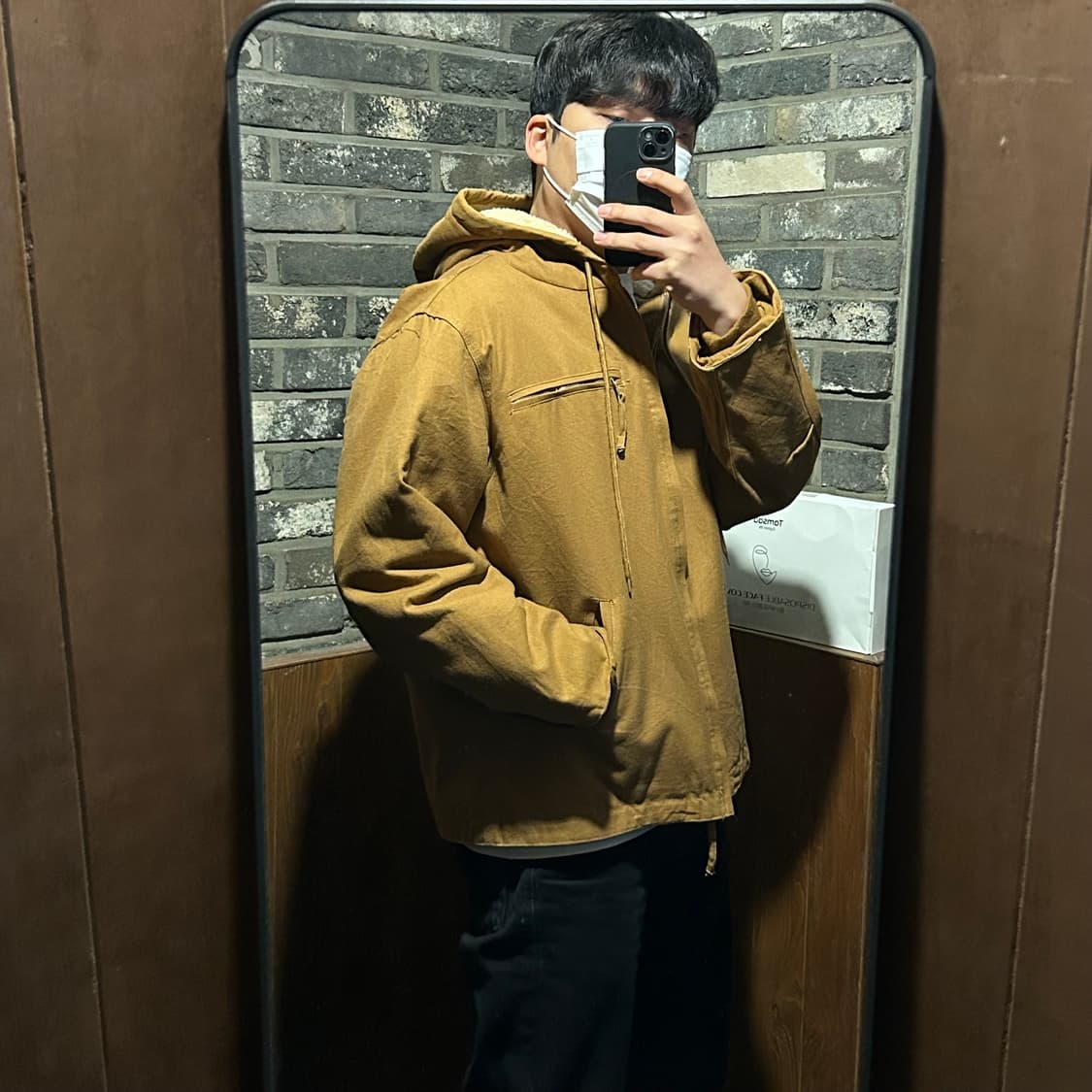 M) USA 워크웨어 덕캔버스 액티브 자켓 브라운 상품이미지9