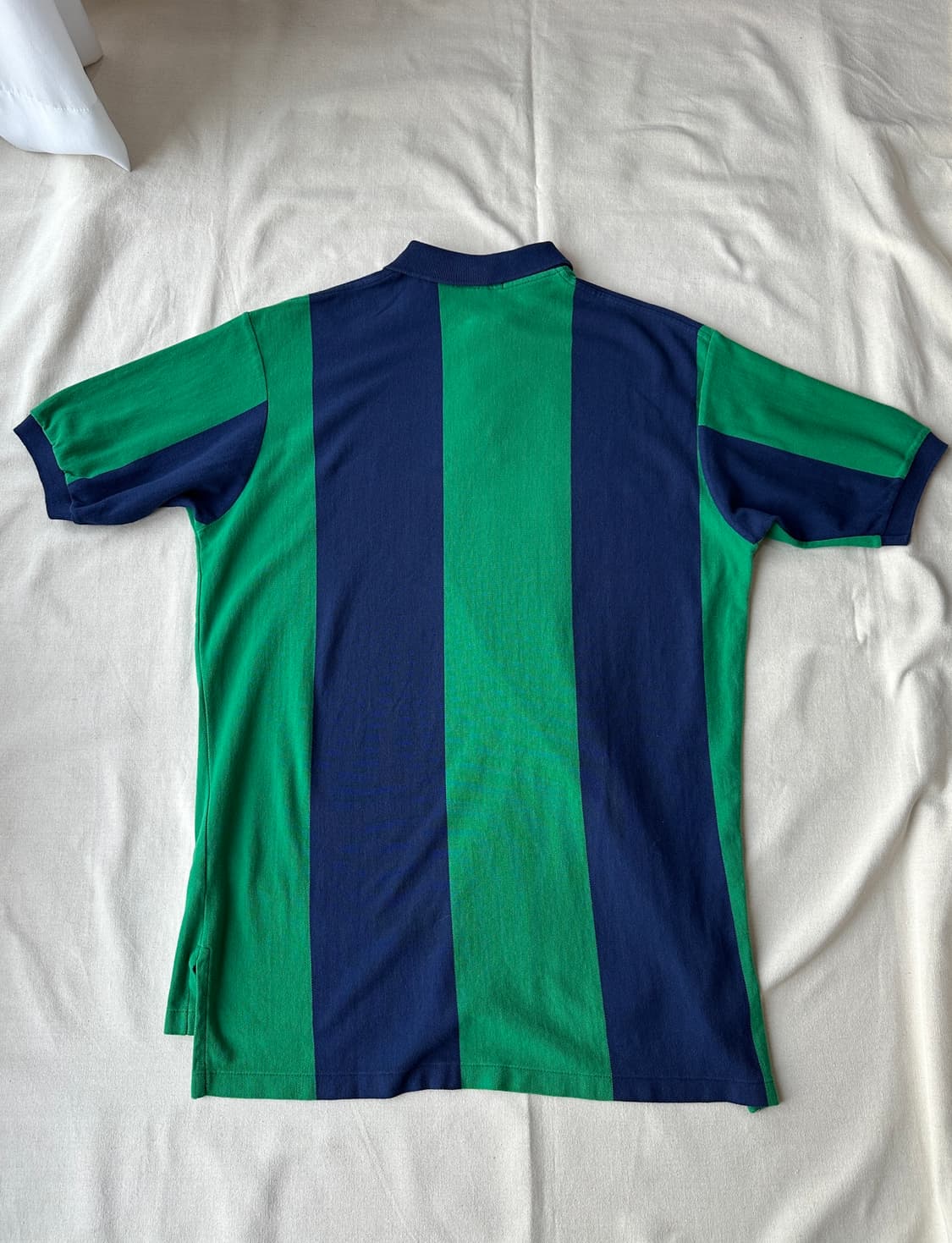 폴로 랄프로렌 스트라이프 반팔 피케 카라티 L made in USA 상품이미지7