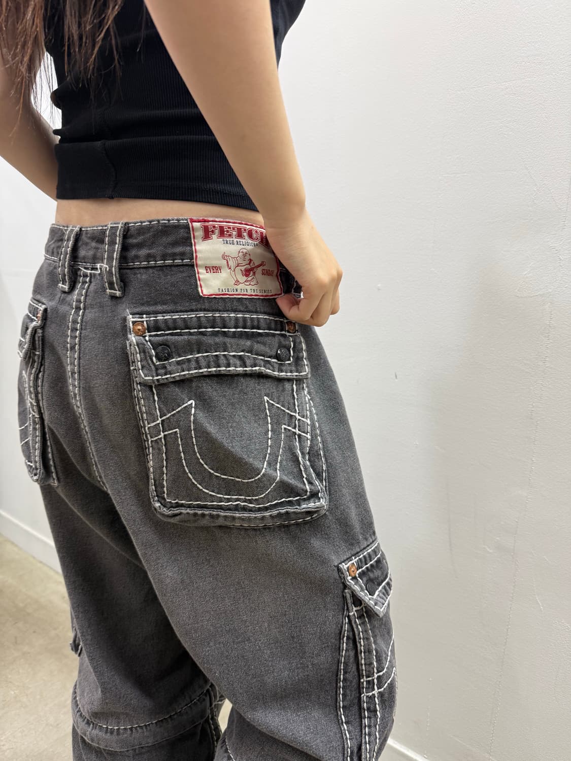 트루 릴리전 x 패치 와이드 레이버 카고팬츠 상품이미지7