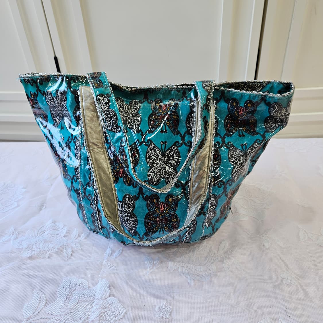 나비 프린트 토트&숄더백 상품이미지1