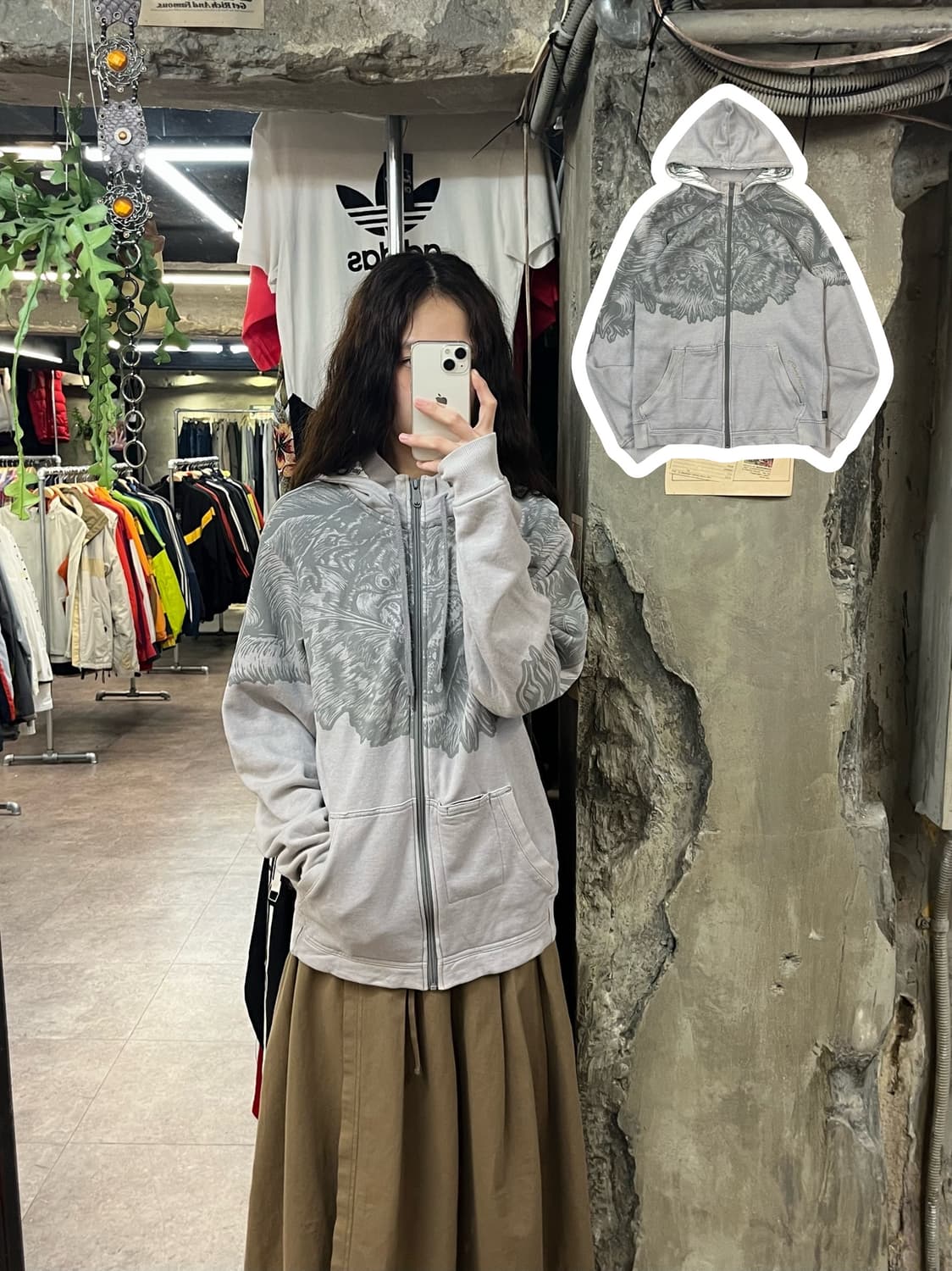 나이키 타이거 후드집업 그레이 90 #csz1783  상품이미지1