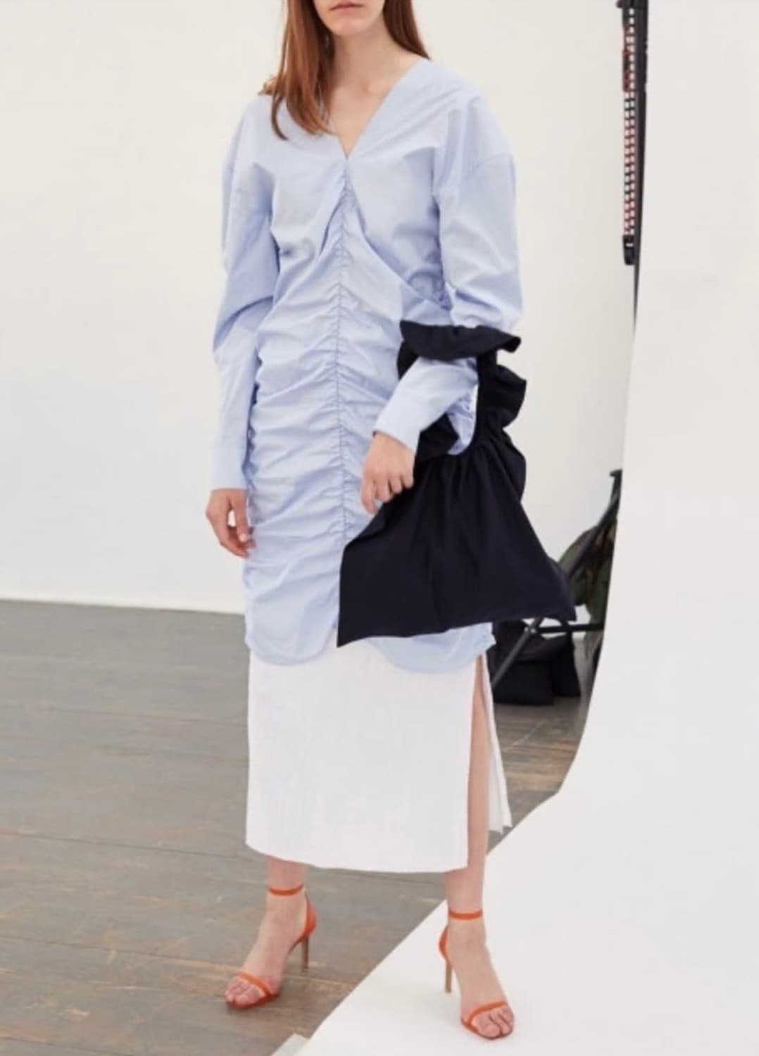 렉토 셔링 셔츠원피스 스카이블루 상품이미지6