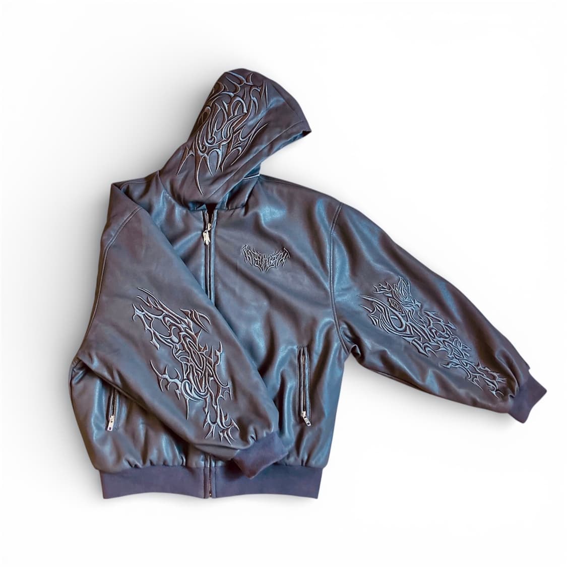 리벤지 엠브로이더리 후드 봄버 패딩 상품이미지3