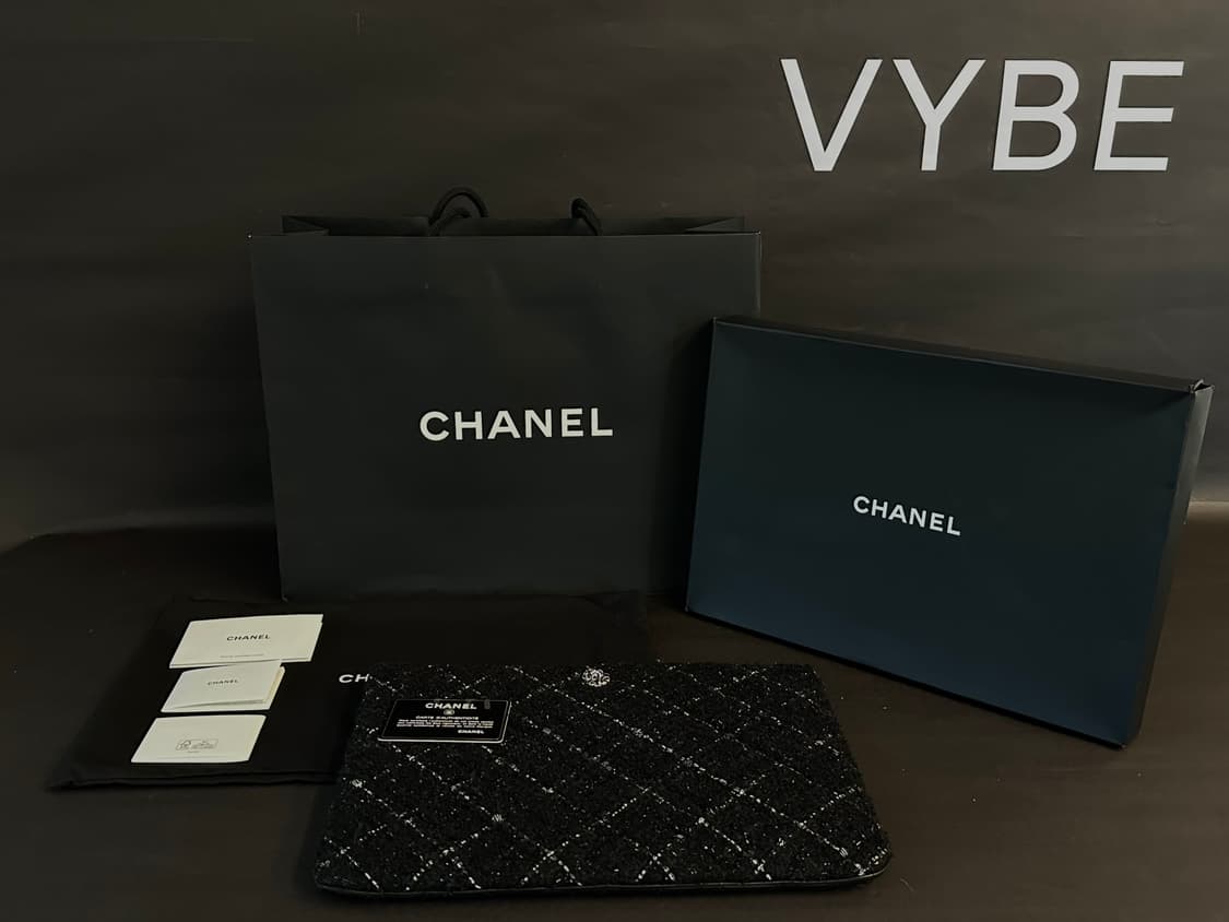 샤넬 트위드 램스킨 클러치 라지 상품이미지10