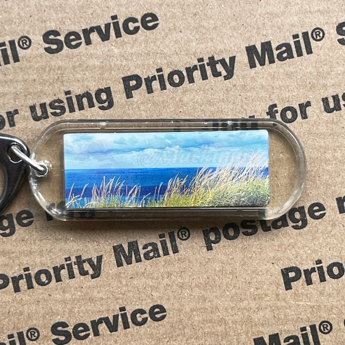 90s vtg Ocean Hologram Keyring 상품이미지2