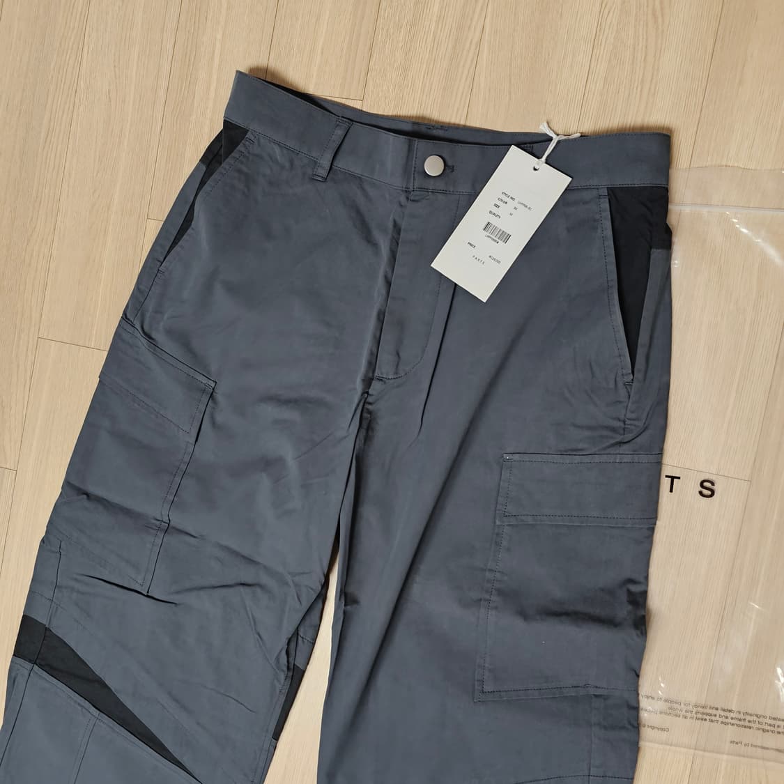 M 31 32 새제품) 파츠 parts 트랙팬츠 카고 바지 다크그레이 상품이미지9