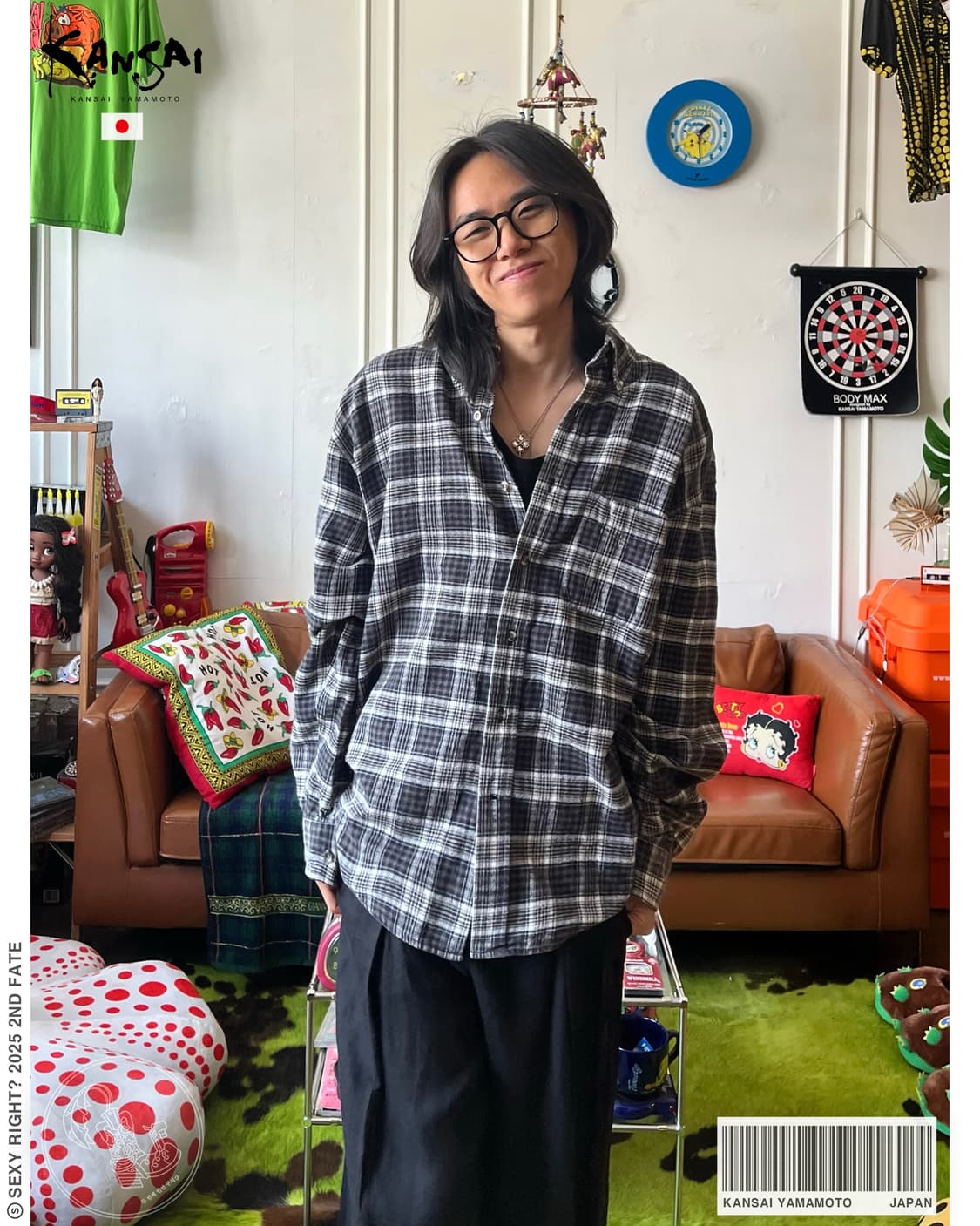 90-00s KANSAI YAMAMOTO Big Check Shirt 상품이미지1