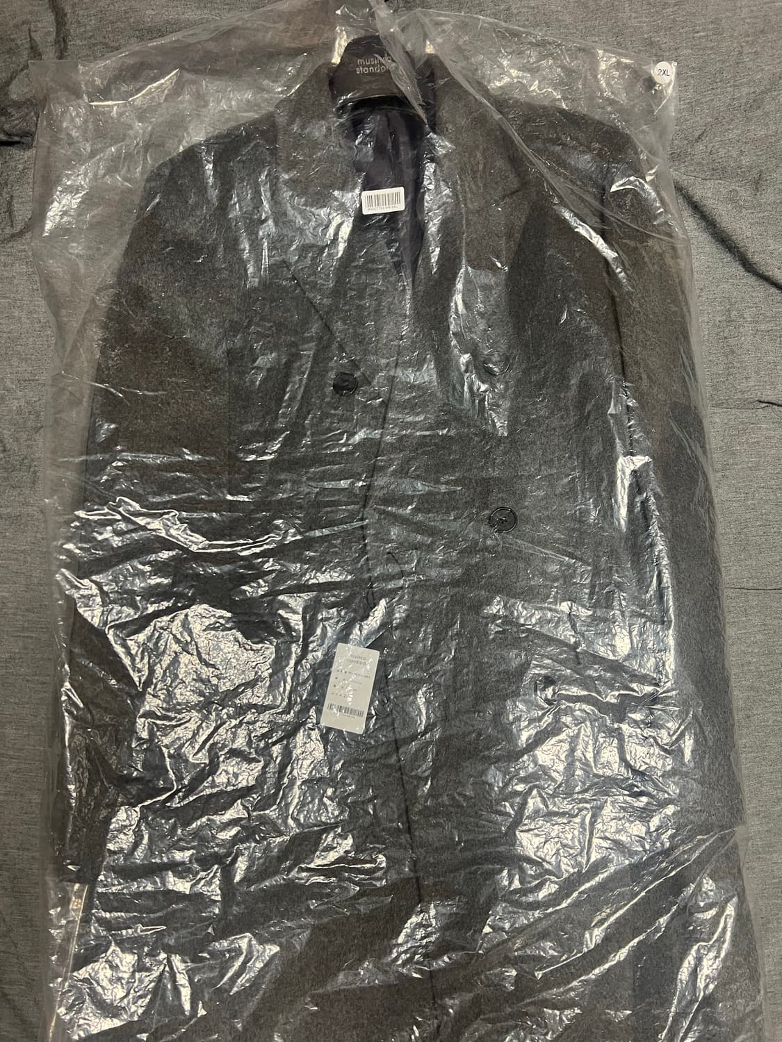 [2XL/새상품] 무신사 스탠다드 캐시미어 블렌드 대디 숄더 더블 코트 상품이미지3