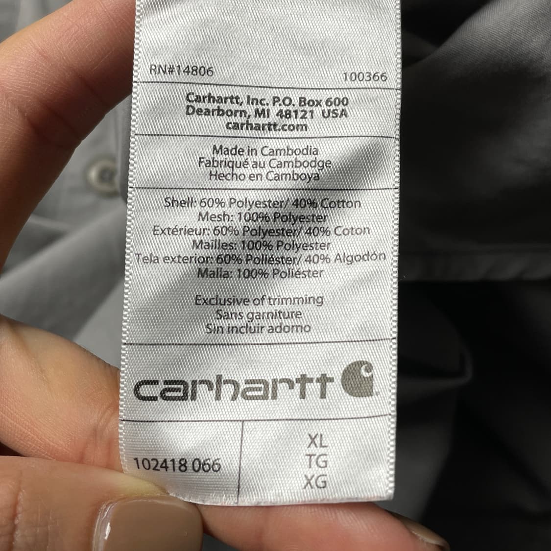 CARHARTT 칼하트 빈티지 그레이 플랩포켓 워크 셔츠 A00892 상품이미지10