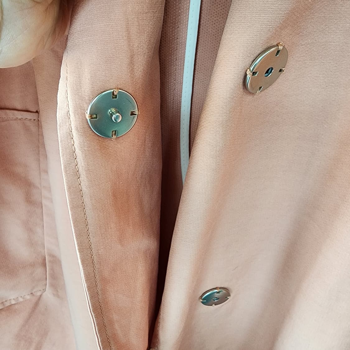 베네통 핑크색 롱 트렌치 코트 상품이미지5