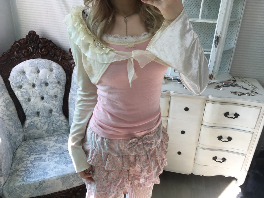 빈티지 히메 갸루 볼레로 가디건 상품이미지1