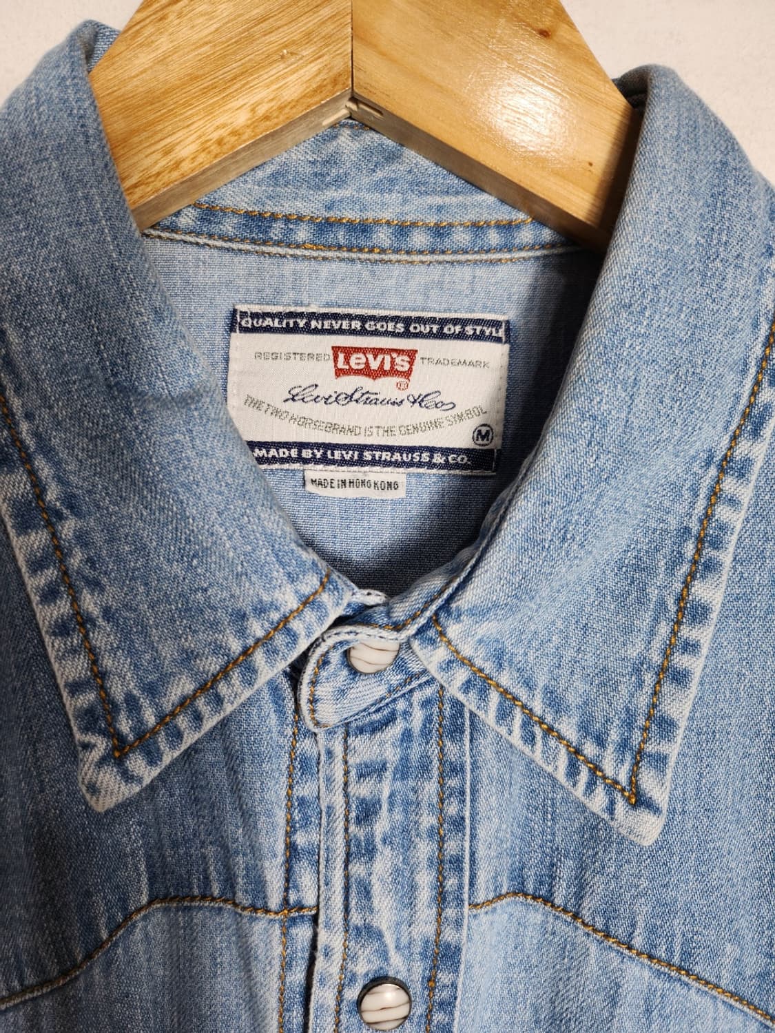 M 리바이스 웨스턴 데님 셔츠 상품이미지3