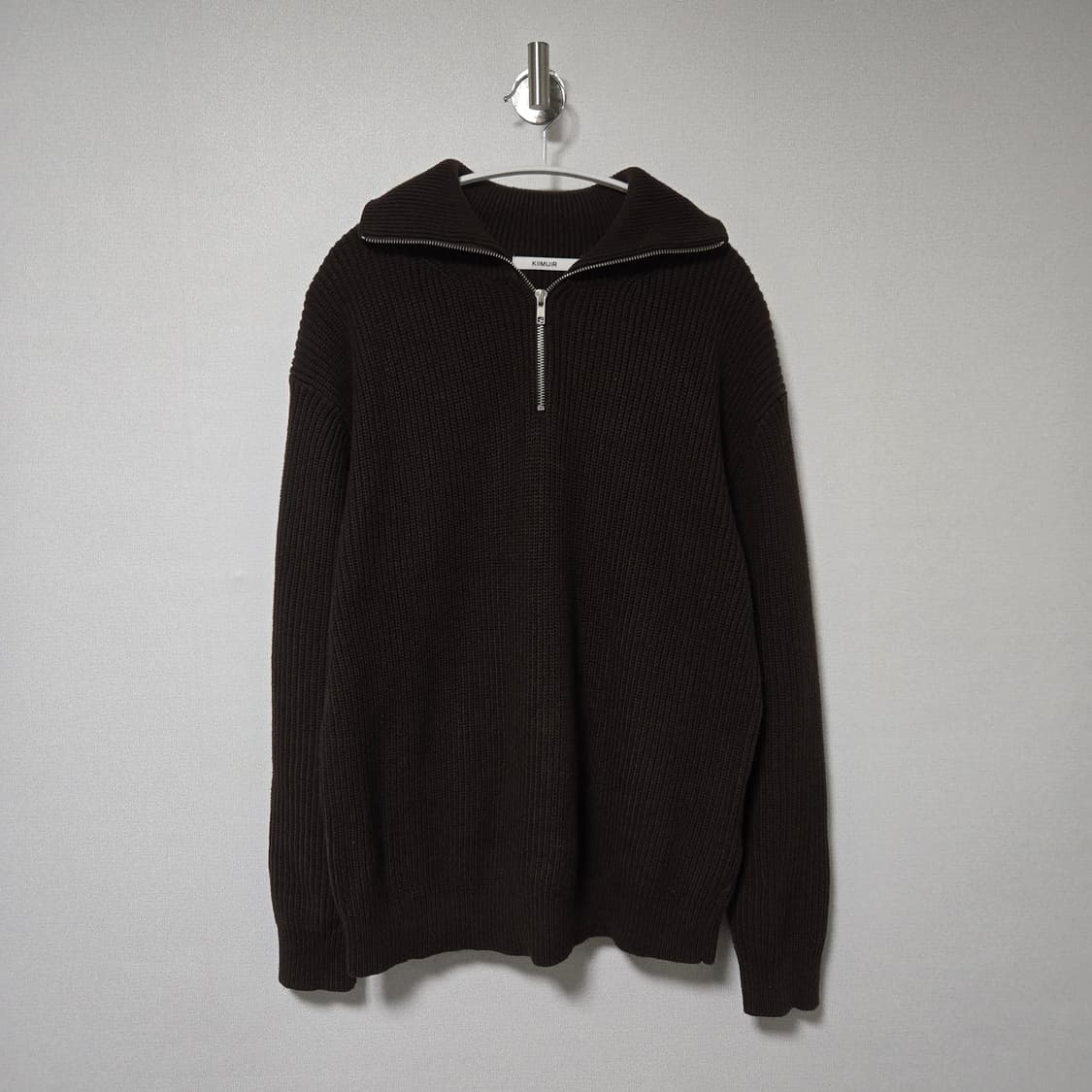 키뮤어 브라운 하프집업 니트 / 남성 니트/ 남자 니트  상품이미지1