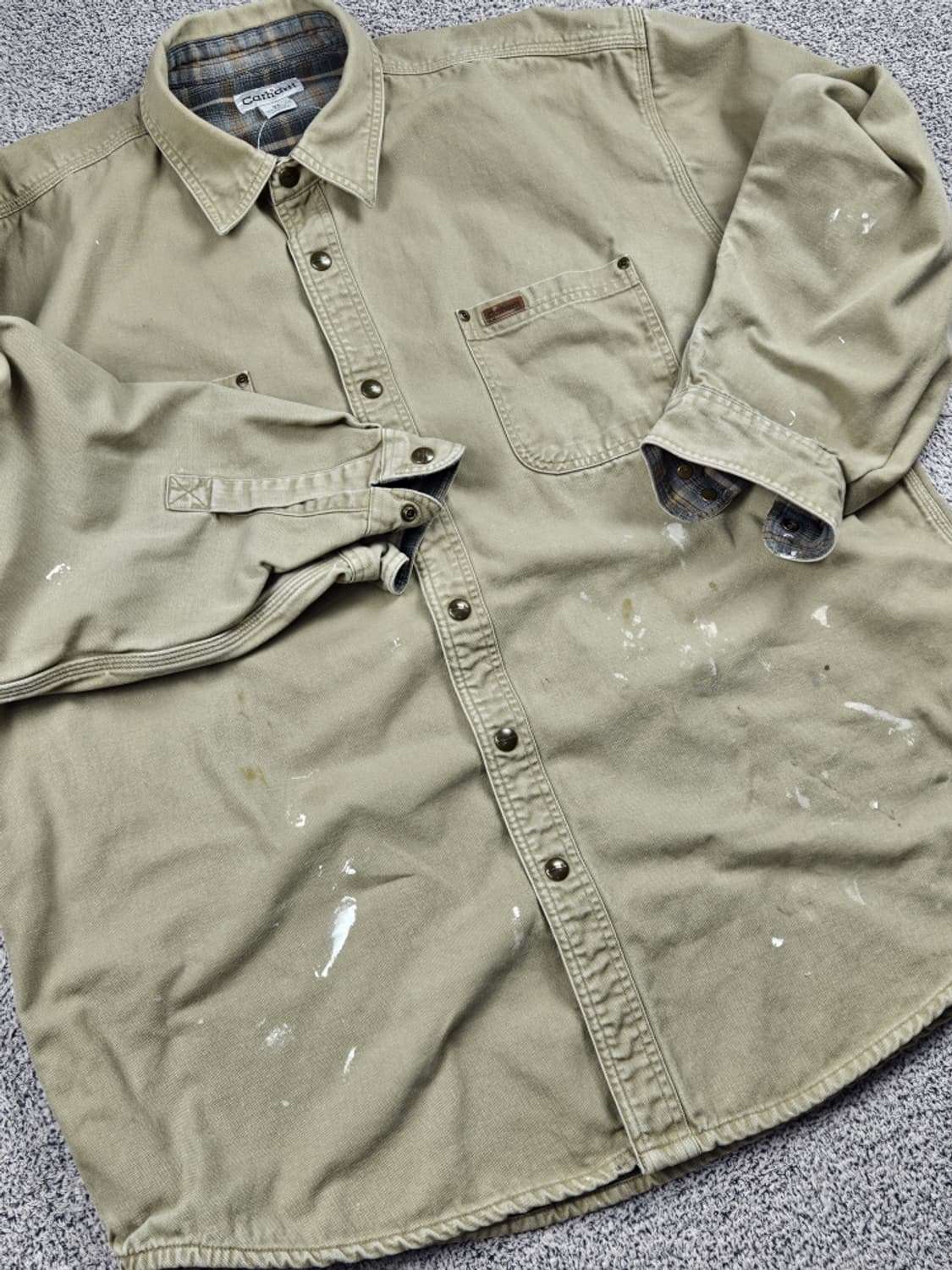 칼하트 플란넬 캔버스 헤비 워크 셔츠 자켓 ( XL ) / 10536 상품이미지6