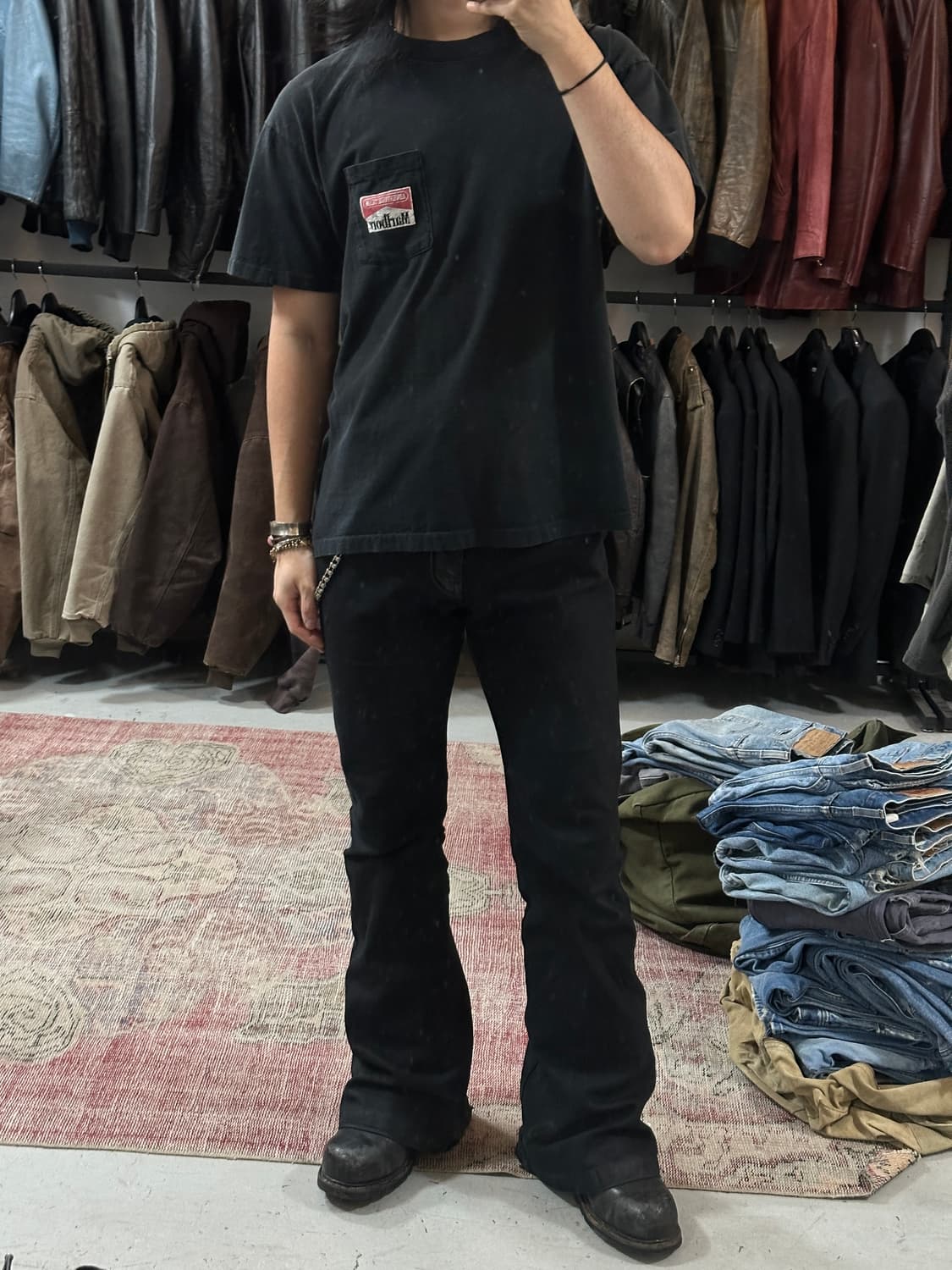 90’s 빈티지 말보로 코요테 티셔츠 하드 페이딩 상품이미지2