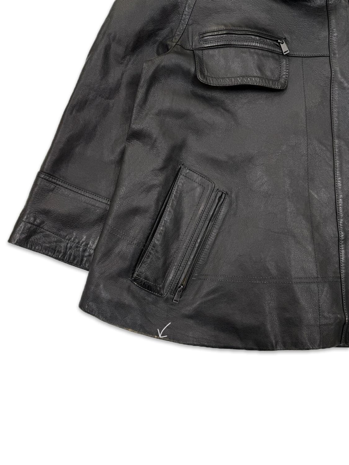 빈티지 MOGG 블랙 가죽 집업 자켓 상품이미지4