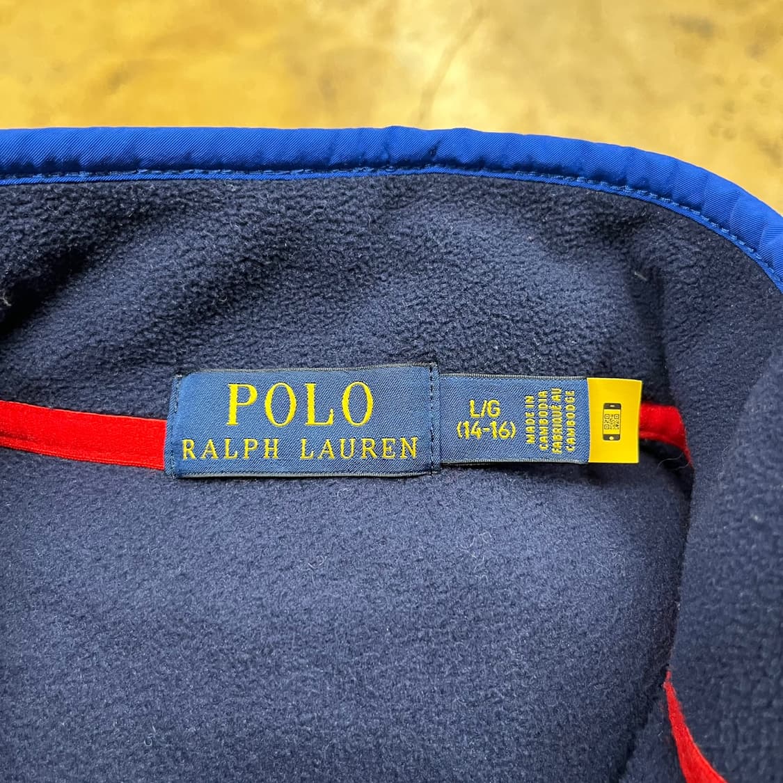 [정품/L(14-16)] 폴로 랄프로렌 레드 포니 네이비 플리스 b14 상품이미지6