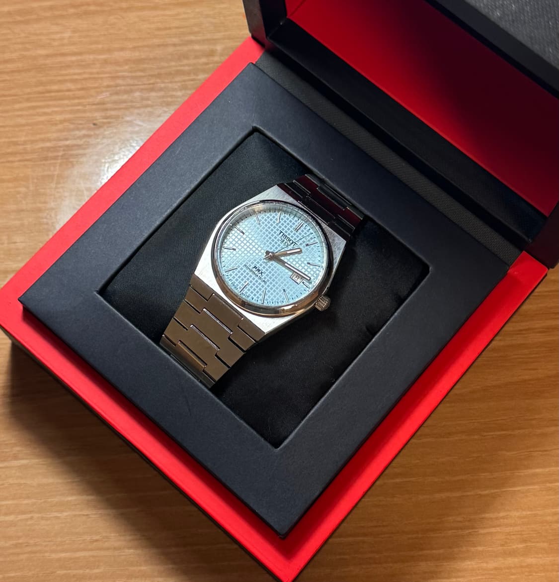 티쏘 PRX 파워매틱80 아이스 블루 40mm A급 상품이미지1