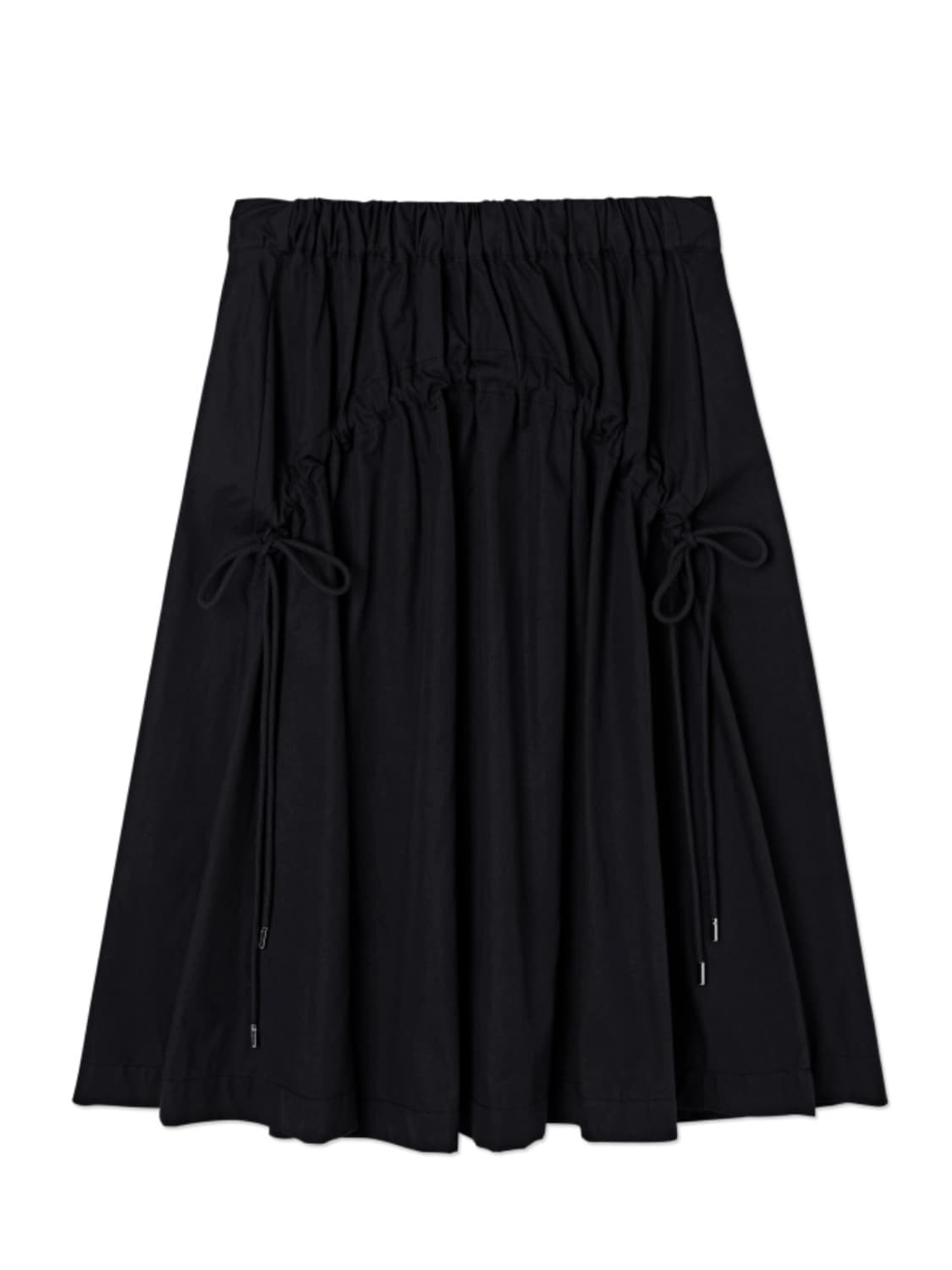 아미디 플레어 스트링 롱스커트 블랙 상품이미지2