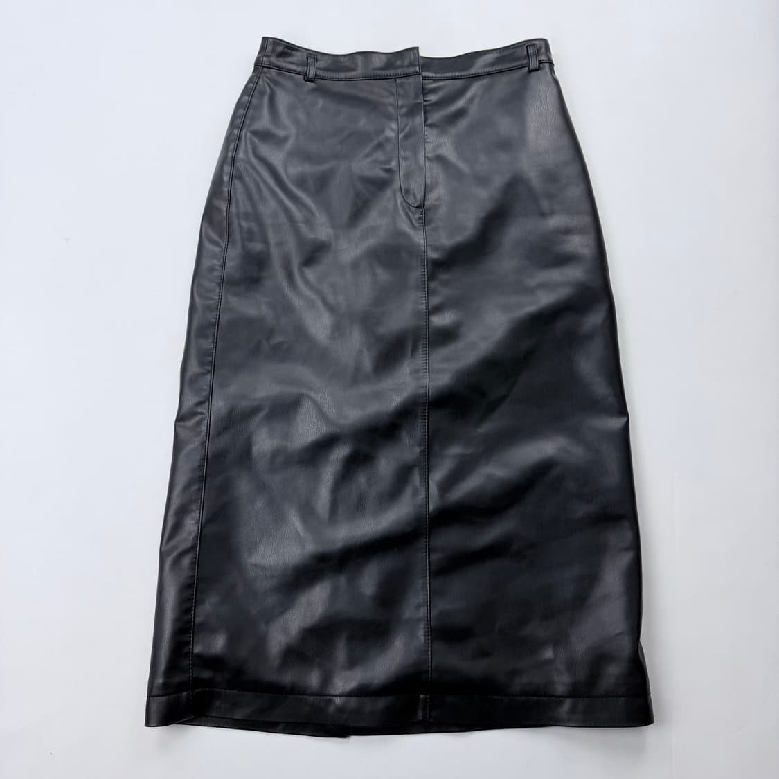 프론트로우 레더 미디스커트 상품이미지1