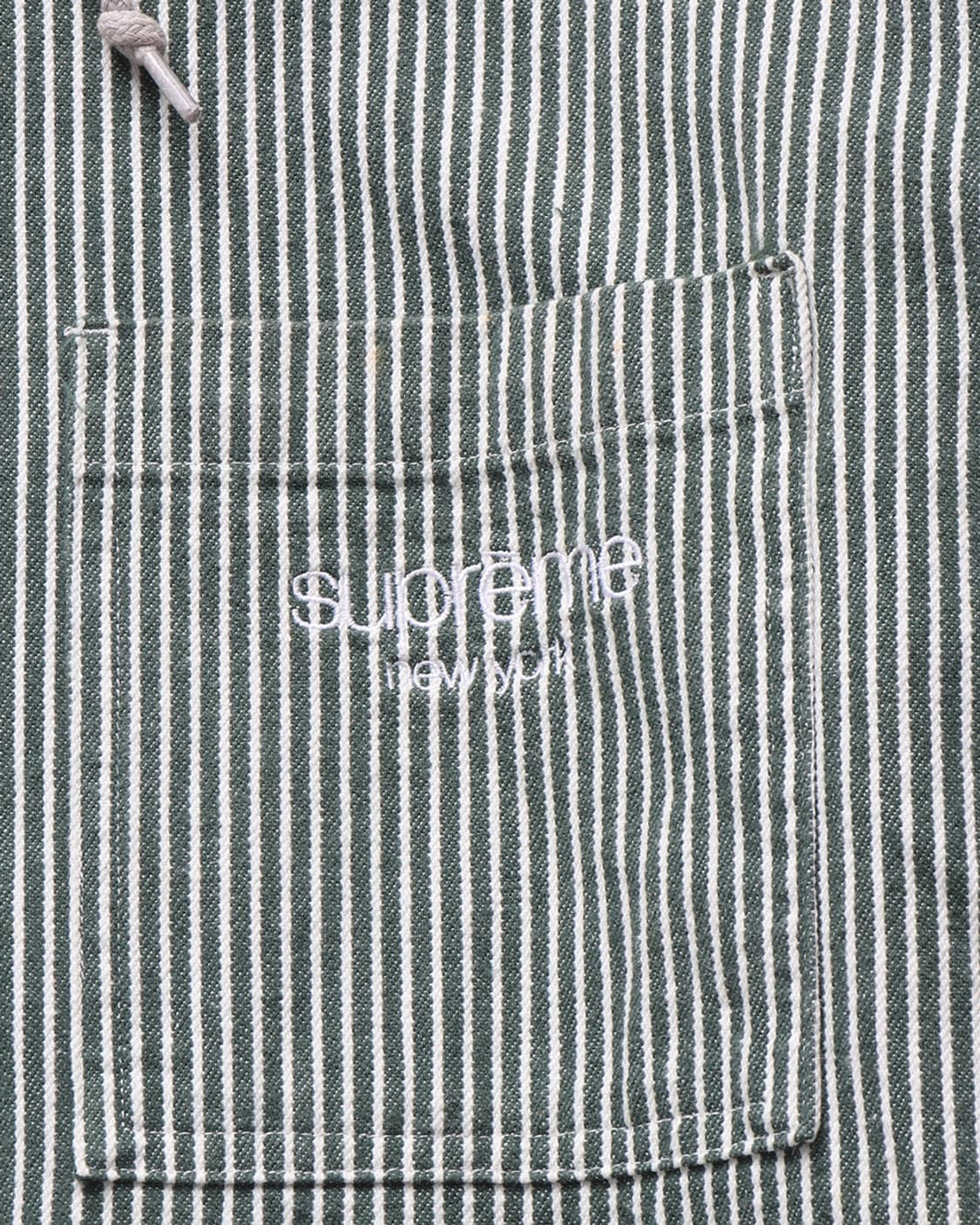 Supreme Hooded Stripe Denim Zip Up Shirt 상품이미지5