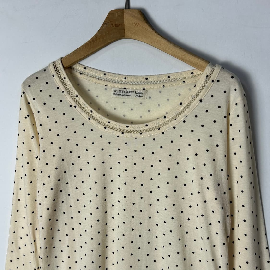 [HONEYSUCKLE ROSE] 모리걸 레이스 도트 블라우스  상품이미지2