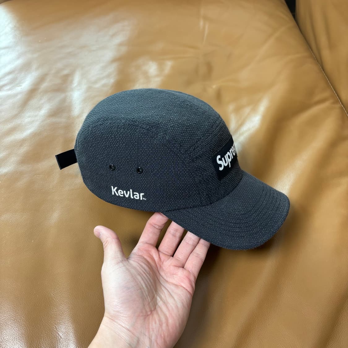 슈프림 캠프캡 모자 박스로고 케블라 블랙 상품이미지4