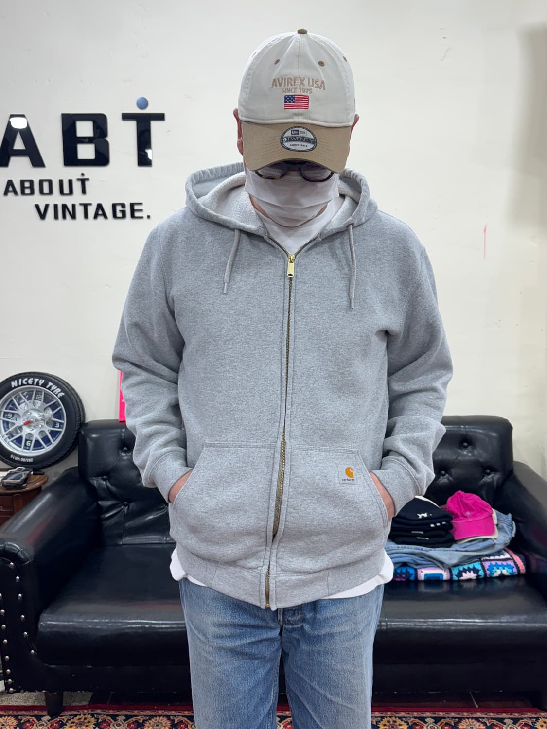 칼하트 k122 미드웨이트 후드집업 M 상품이미지1