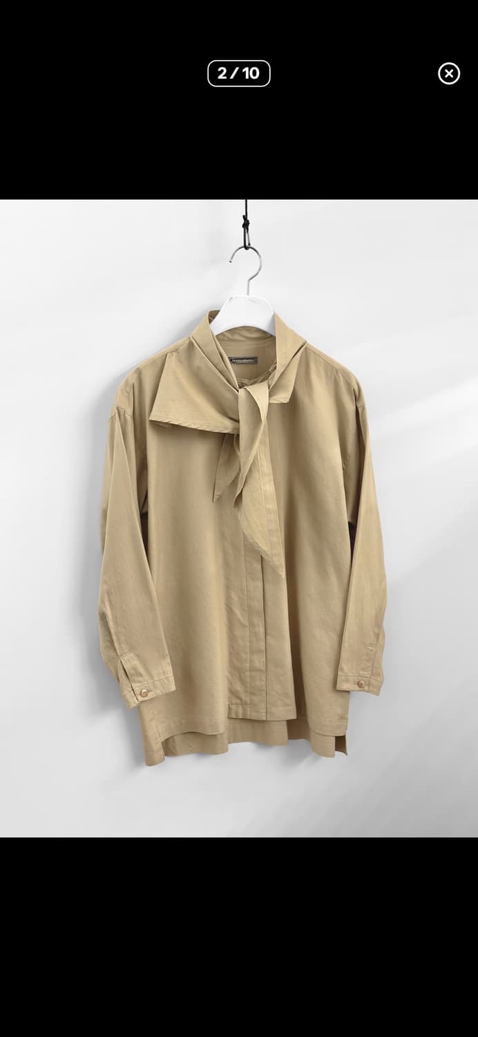 80s 이세이 미야케 드레이프 스카프 셔츠 상품이미지2