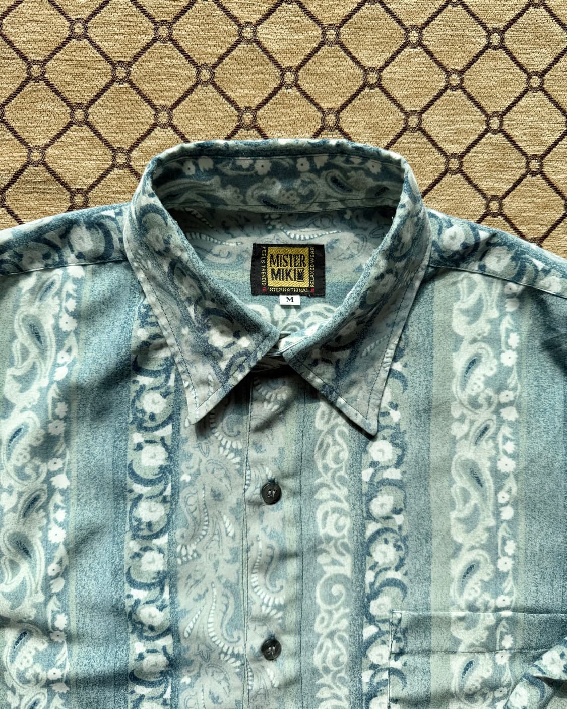 블루 패턴 셔츠 상품이미지1