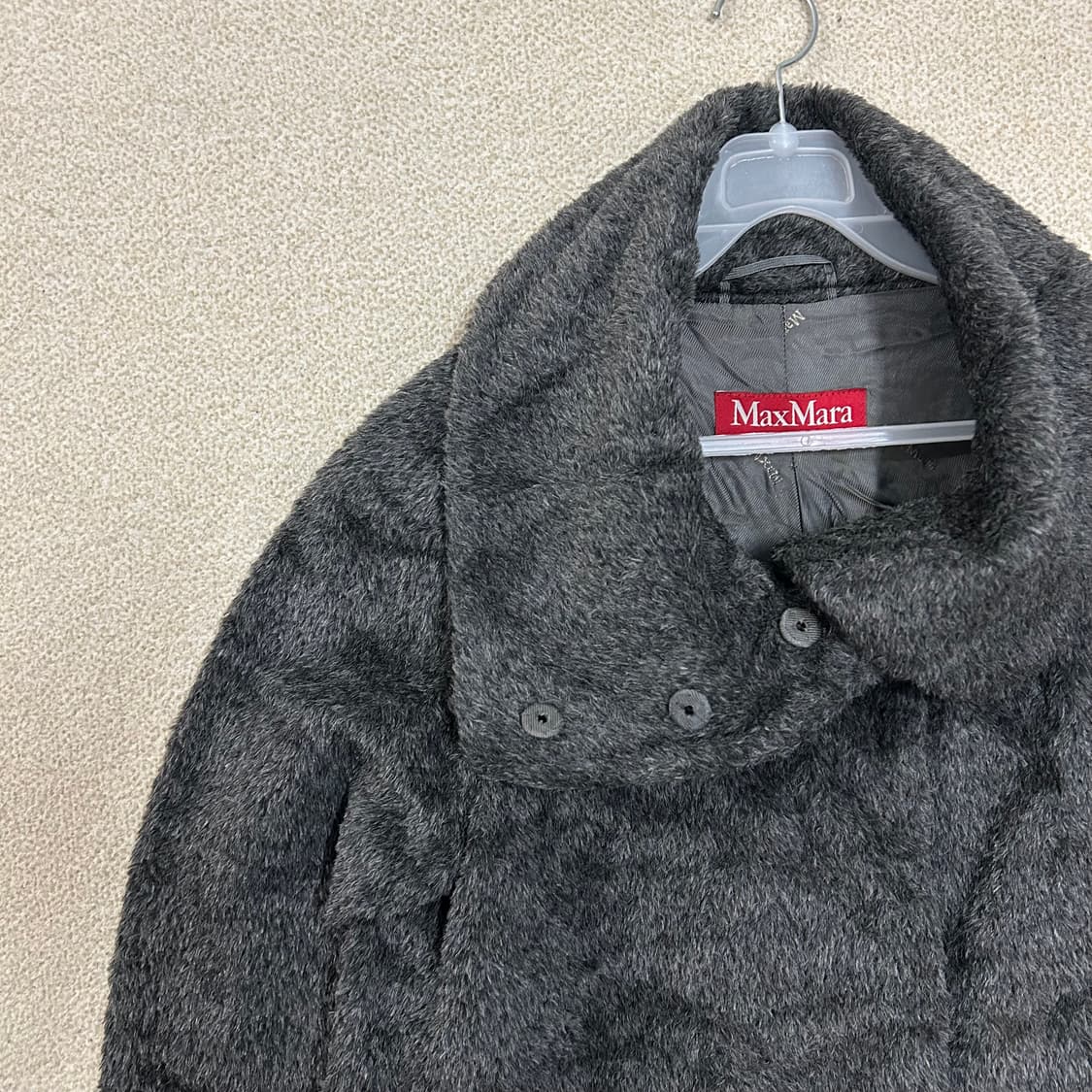 (S) 막스마라 알파카 모헤어 코트 그레이 상품이미지3
