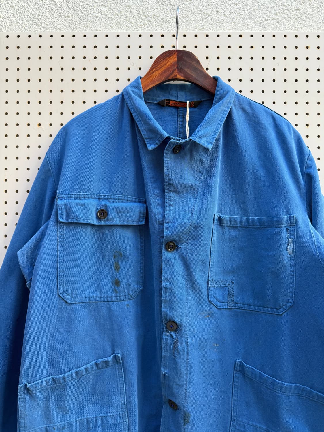 OLD VINTAGE WASHED BLUE REPAIR 프렌치워크자켓 상품이미지5
